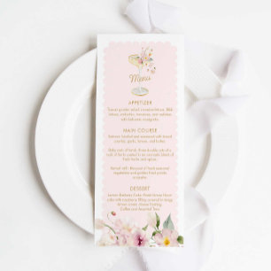 Petals och Prosecco Möhippa Menu Meny