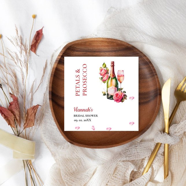 Petals och Prosecco Möhippa Party Pappersservett (Skapare uppladdad)