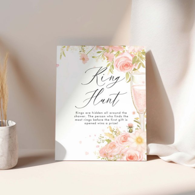 Petals och Prosecco Möhippa Ring Hunt Poster (Skapare uppladdad)
