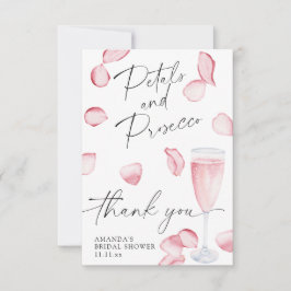 Petals och Prosecco - tack möhippa Kort