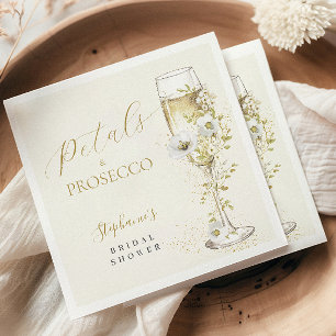 Petals och Prosecco Vilda Blommor Bröllopsdusch Pappersservett