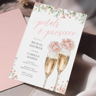 Petals och Proseccos Blommigt  Möhippa Inbjudningar
