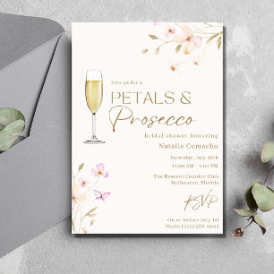 Petals och Proseccos Elegant Möhippa Party Inbjudningar