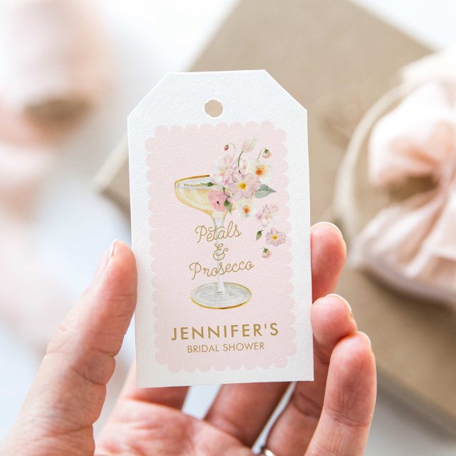 Petals och Proseccos Möhippa Favor Presentetikett (Skapare uppladdad)