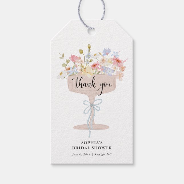 Petals och Proseccos Möhippa Tack Presentetikett (Framsidan)