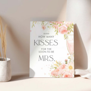 Petals och Proseccos Möhippa vet hur många Kisses Poster