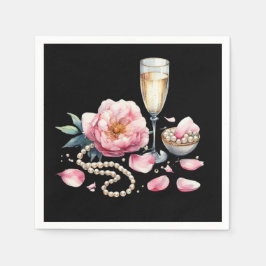 Petals Pearls Prosecco Decor Tableware Pappersservett