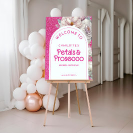 Petals & Prosecco Blommigt Arch Möhippa Poster