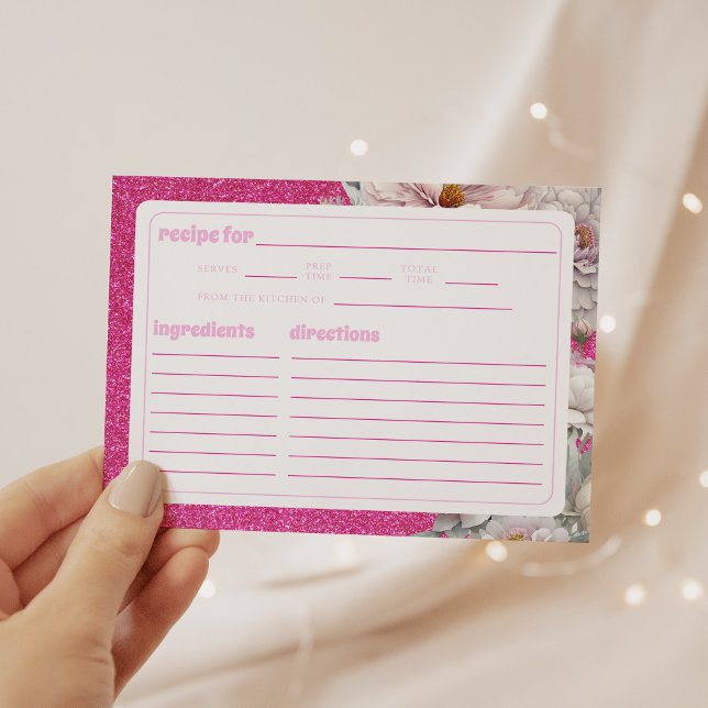 Petals Prosecco Blommigt Arch Möhippa Recipe Anteckningskort (Skapare uppladdad)