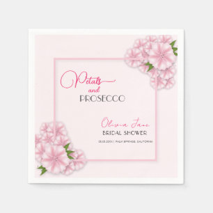 Petals & Prosecco Blommigt Arch Rosa Möhippa Pappersservett