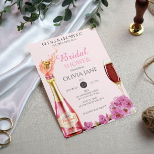 Petals & Prosecco Blommigt Arch Summer Möhippa Inbjudningar