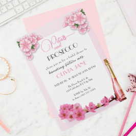 Petals & Prosecco Blommigt Arch Summer Möhippa Inbjudningar