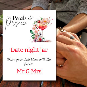 Petals Prosecco Blommigt Möhippa Brunch Date Fototryck