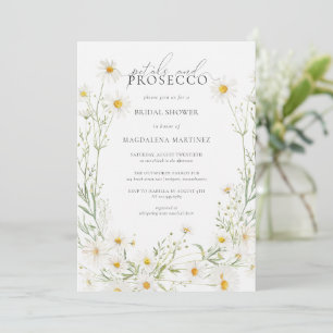 Petals Prosecco Boho Daisy Möhippa Inbjudningar