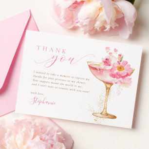 Petals Prosecco Bröllopsdusch Tack Kort