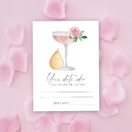 Petals & Prosecco - Datum för kvällstext \ Datum b Tilläggskort