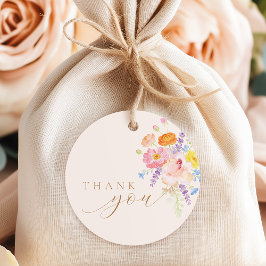 Petals & Prosecco Floral Bridal Shower Favor Tags Gåvor Etiketter