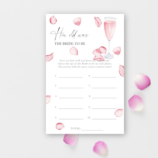 Petals Prosecco - Hur gammal var bruden? (Skapare uppladdad)