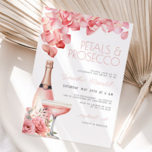 Petals & Prosecco Inbjudningskort för möhippan