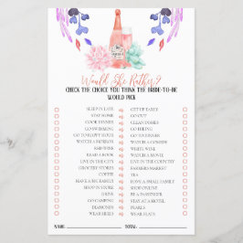 Petals & Prosecco Möhippa Game skulle hon hellre ä