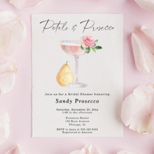 Petals & Prosecco Möhippa Inbjudningar