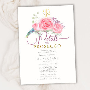 Petals Prosecco Ro Guld Flutes Möhippa Inbjudningar