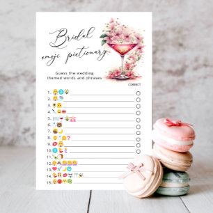 Petals & Prosecco Rosa Flora Emoji Pictionary Game