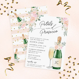 Petals & Prosecco Sparkling Vin Möhippa Inbjudningar