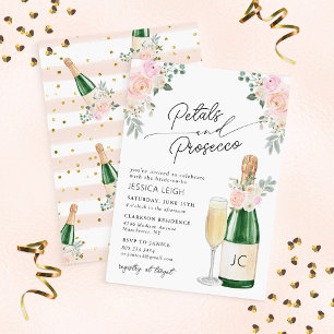 Petals & Prosecco Sparkling Vin Möhippa Inbjudningar