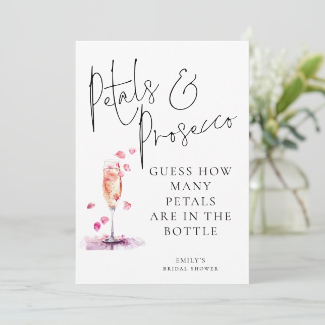 Petals Prosecco vet hur många Möhippor som spelar Inbjudningar (Stående Fram)