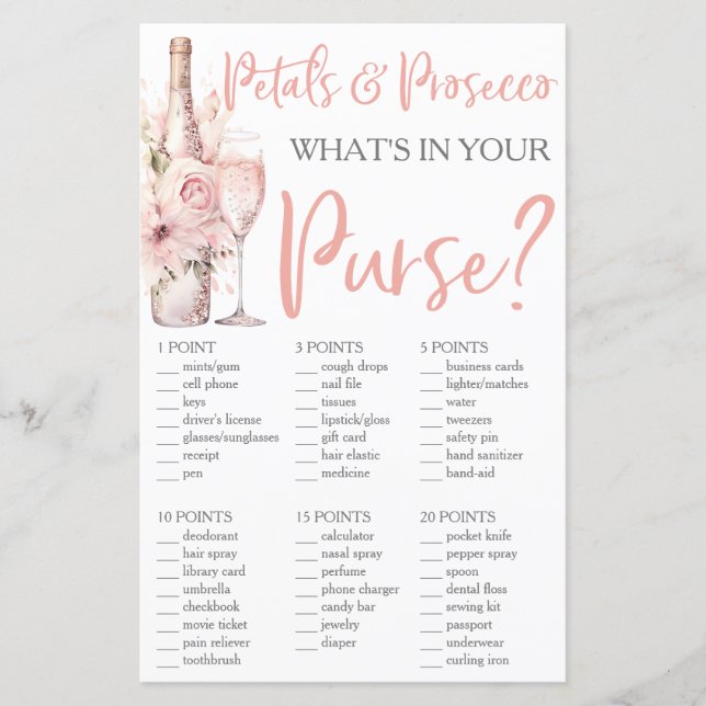 Petals & Prosecco What's in Your Purse? (Framsida)