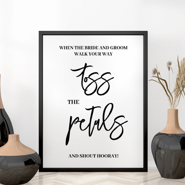 Petals wedding sign poster (Skapare uppladdad)