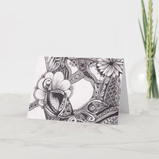 Petals Zig-Zags och Dots Notecard Kort