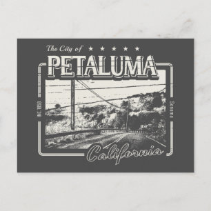 PETALUMA CALIFORNIA VINTAGE - PETALUMA CA:S STAD VYKORT