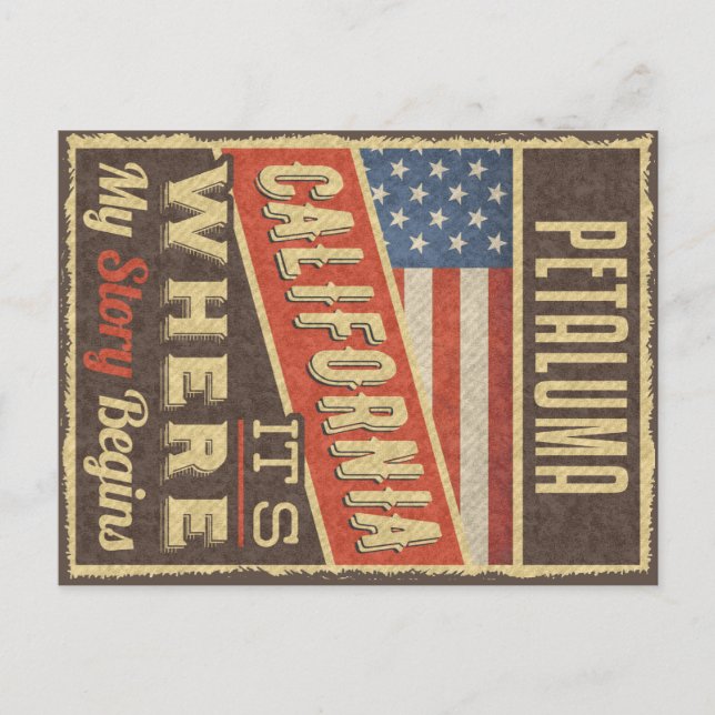 Petaluma California Vykort (Framsida)