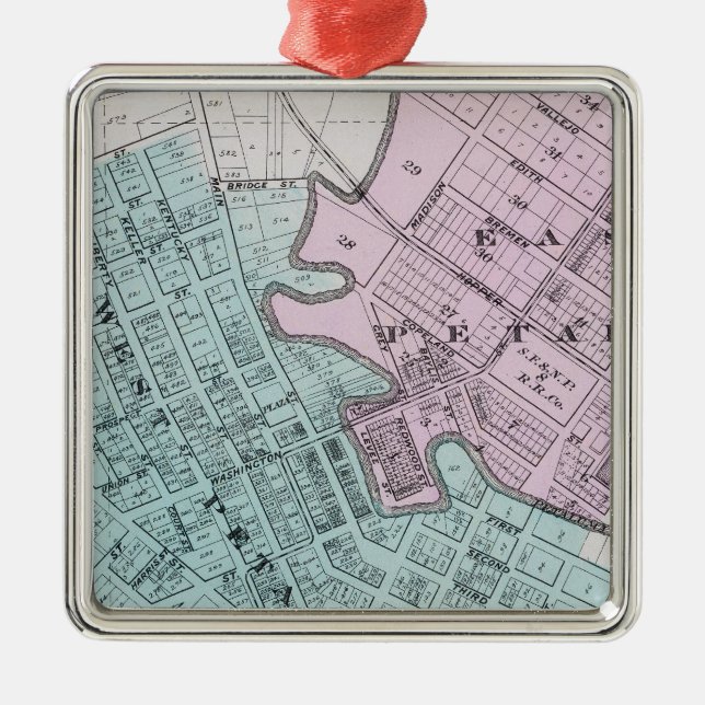 Petaluma, Kalifornien 2 Julgransprydnad Metall (Framsidan)