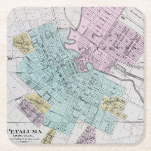 Petaluma Kalifornien 2 Underlägg Papper Kvadrat