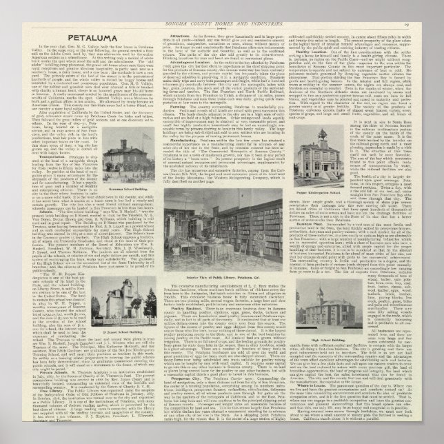 Petaluma, Kalifornien Poster (Framsidan)