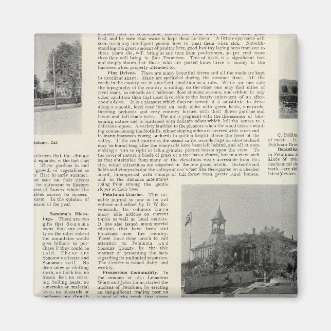 Petaluma Residences, Kalifornien Magnet (Framsidan)