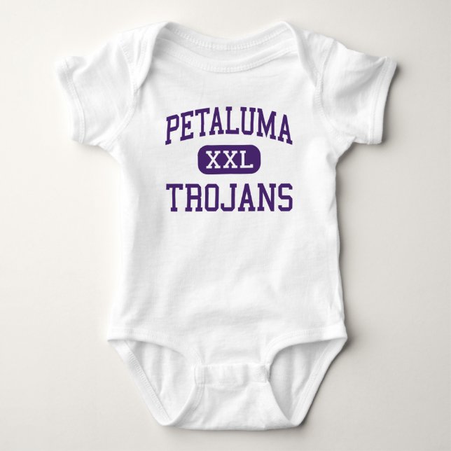 Petaluma - Trojans - kick - Petaluma Kalifornien Tee Shirt (Framsida)