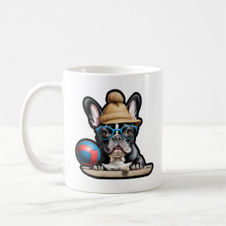 Pétanque Bulldog Bonjour [ROLIGT] - Kaffe Mugg! Kaffemugg