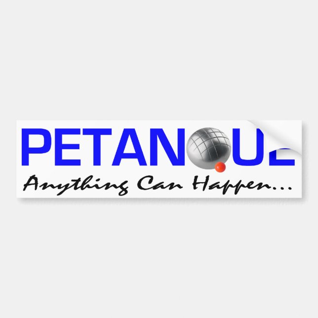 Petanque Bumper Sticker Bildekal (Framsidan)