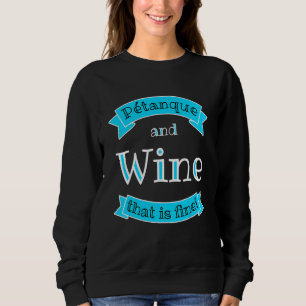 Petanque och Vin som är Bra en blodig Boccia T Shirt
