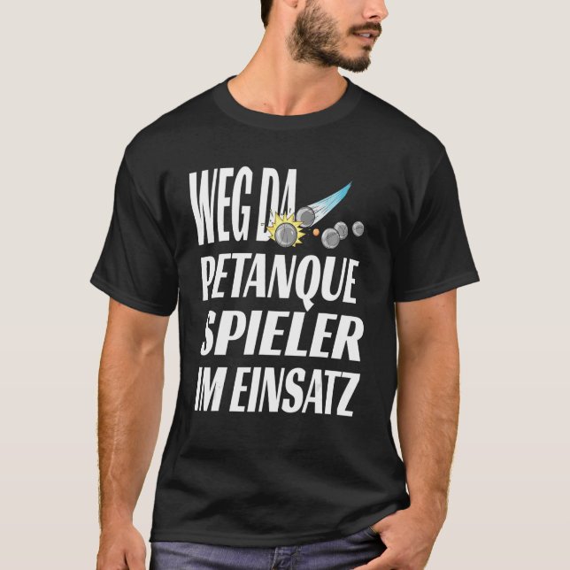 Petanque Player Idea för en T Shirt (Framsida)