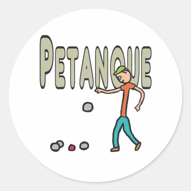 Petanque Runt Klistermärke (Framsida)