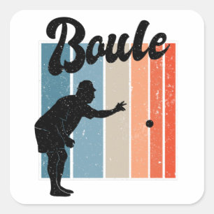 Petanque-spel Fyrkantigt Klistermärke