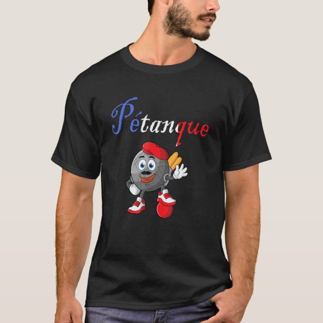Petanque-spel roligt manar bocce boll team boule t shirt (Framsida)