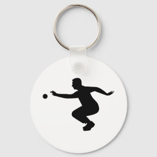 Petanque spelare nyckelring