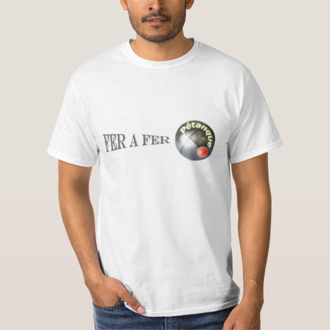 Petanque T-Shirt "Fer a Fer" (Framsida)
