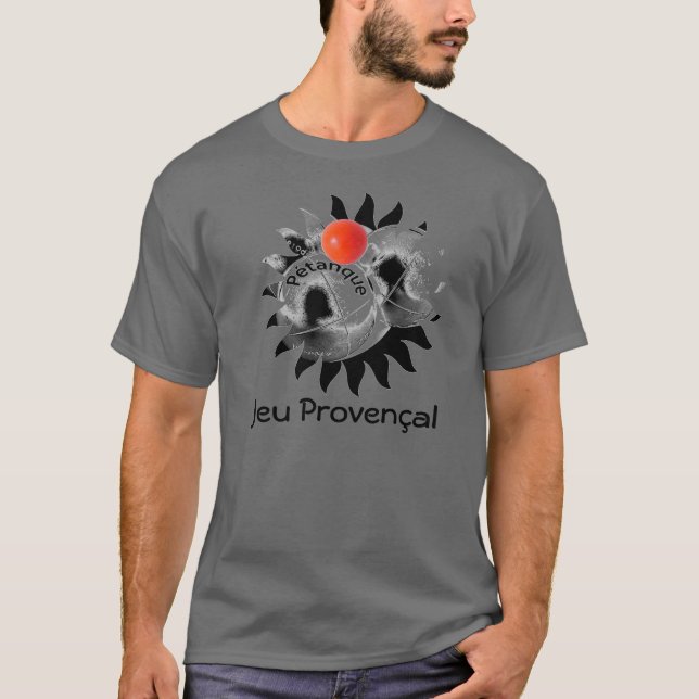 Petanque T-Shirt ’Jeu Provencal’ (Framsida)